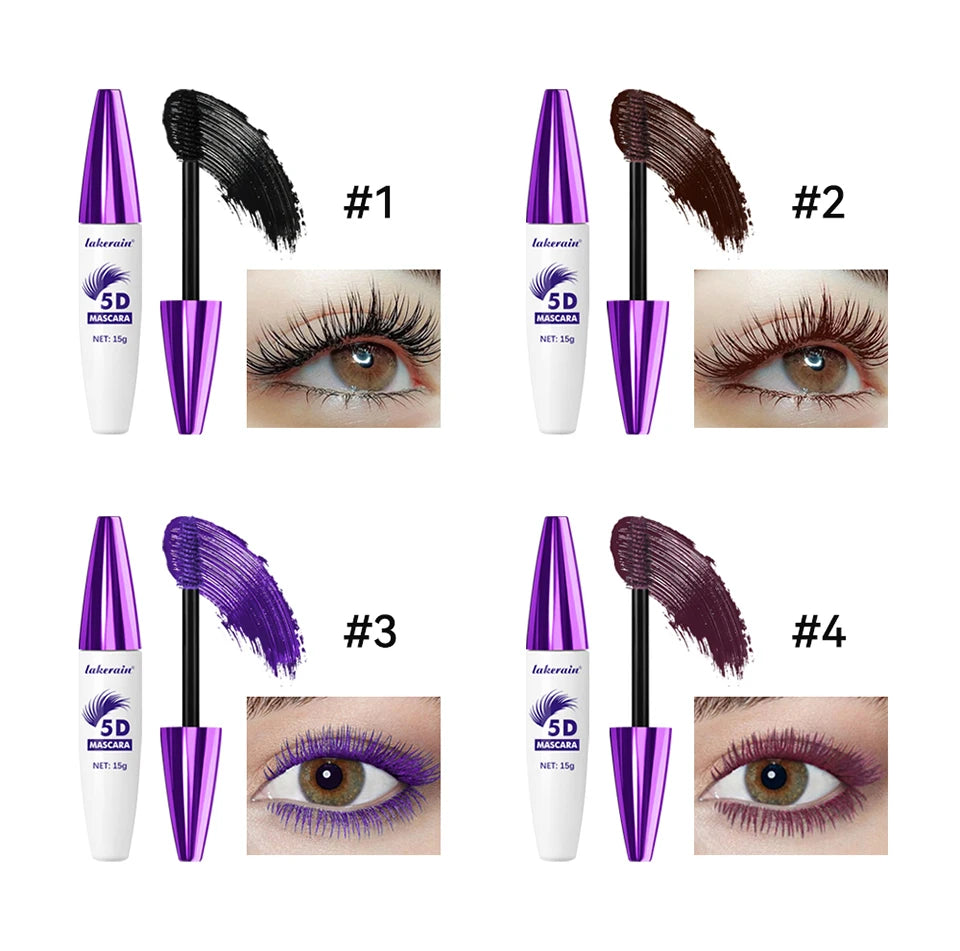 5D Mascara Waterproof Lengthening Volumizing Makeup for Everyday Use and Special Occasions
