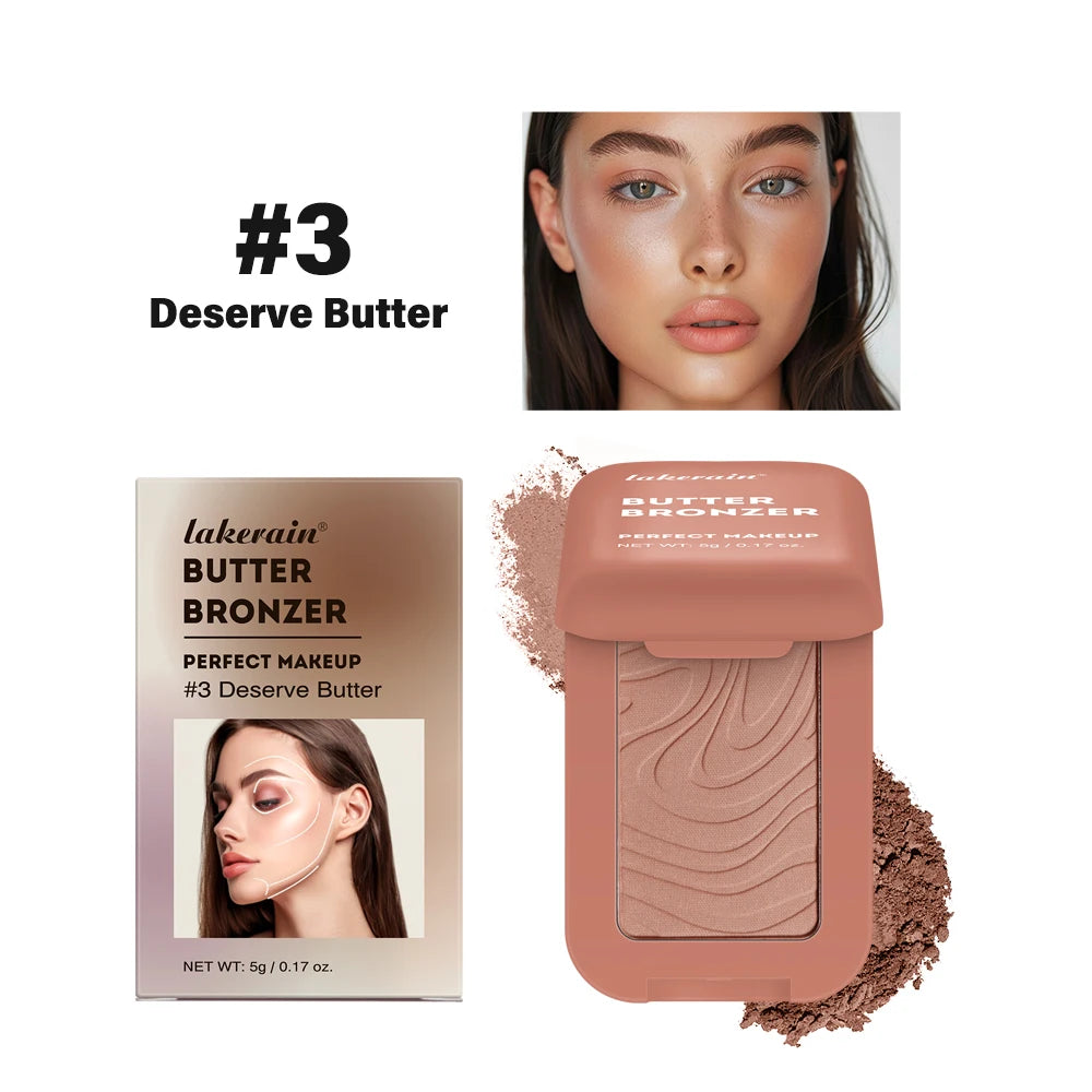 Butter Bronzer Powder Long Lasting Contour for Women for Daily Makeup and Summer Beach Trips