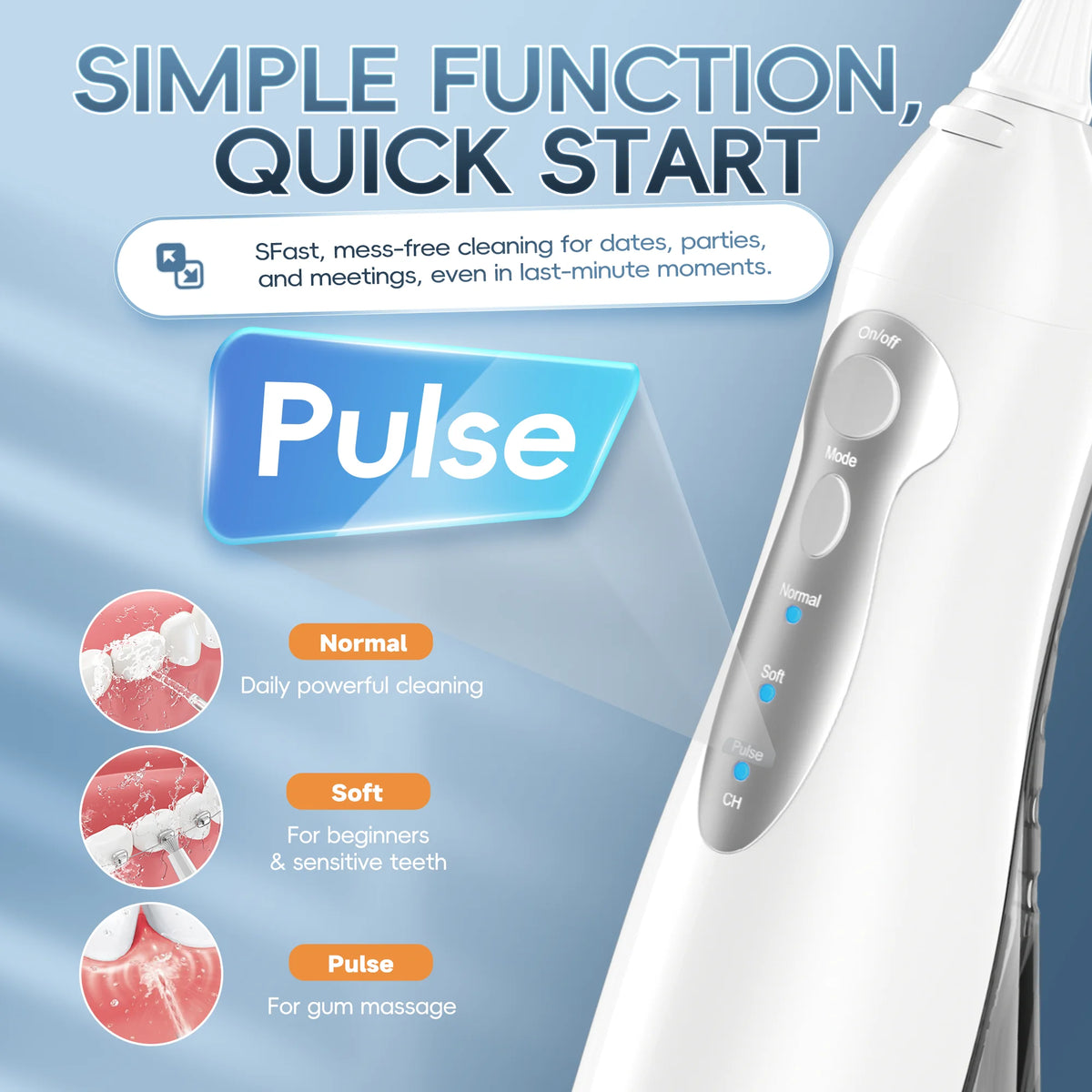 Portable Oral Irrigator and Electric Toothbrush Set Deep Cleaning for Home and Travel Use
