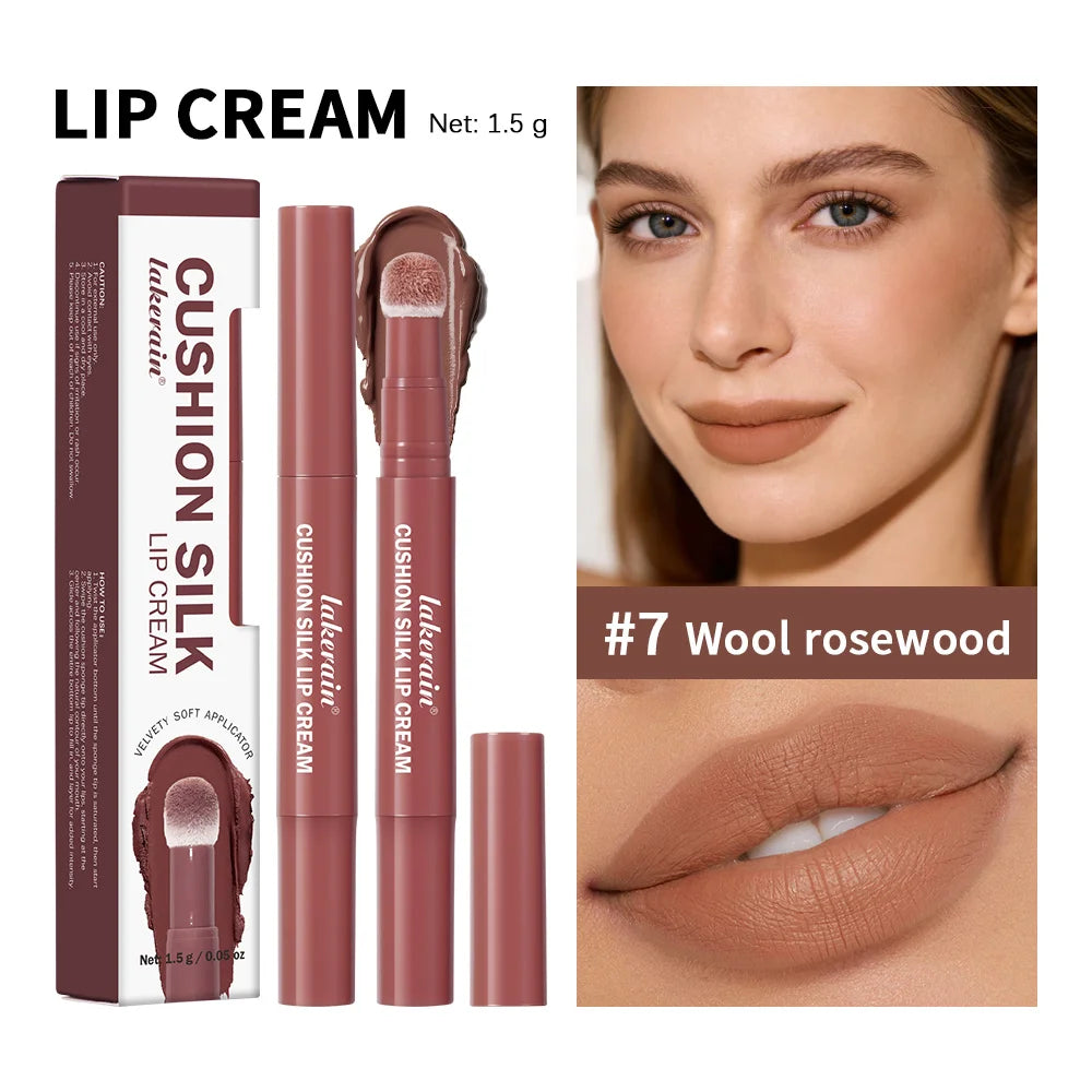 Air Cushion Lip Cream Waterproof Matte Lip and Blush for Daily Makeup and Travel