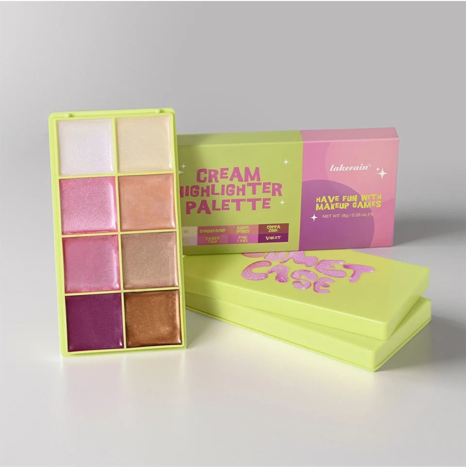 Cream Highlighter Palette Long Lasting Bronzer Blush for Professional Makeup Artists - 20