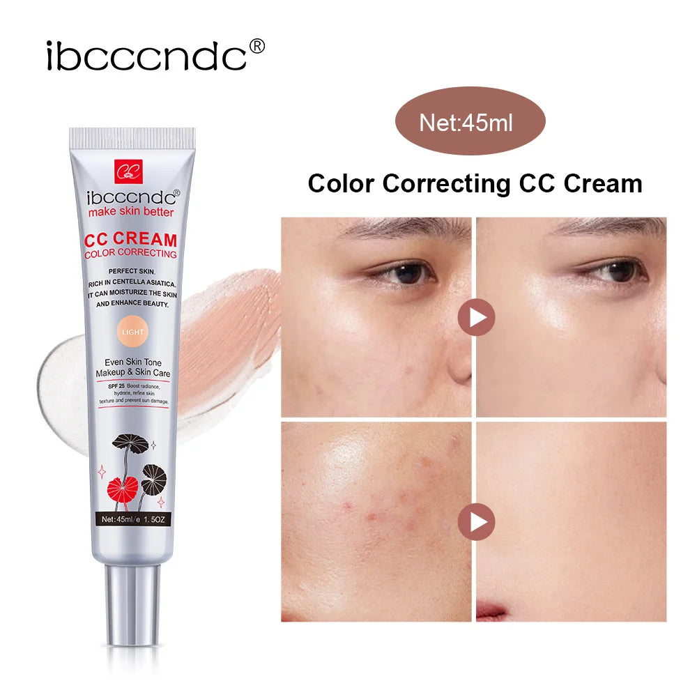 Color Correcting CC Cream Moisturizing Foundation for Natural Skin Coverage Daily Use