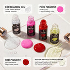 Hydrate Lips Set Exfoliating Gel and Peptide Moisturizer for Daily Lip Care Routine