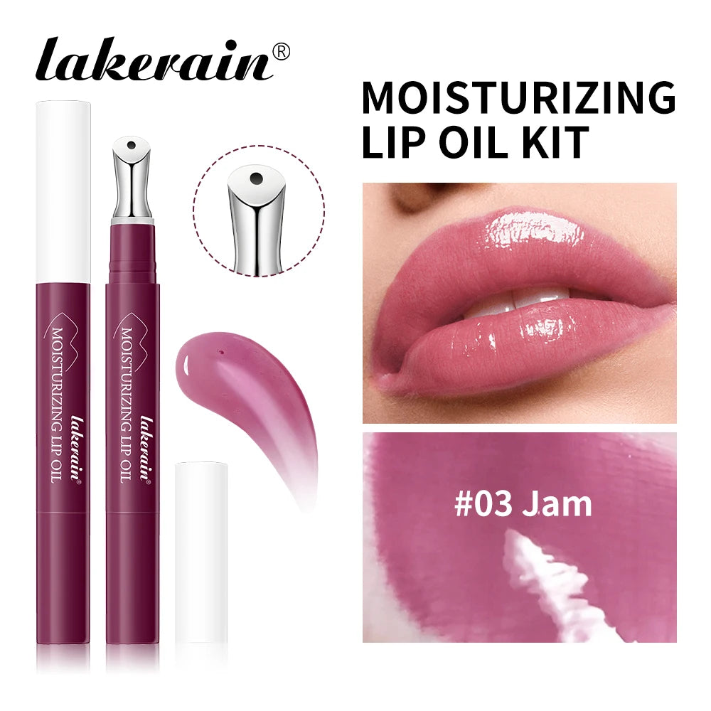 Moisturizing Lip Oil Hydrating Serum for Smoothing Dry Lips and Daily Lip Care Routine