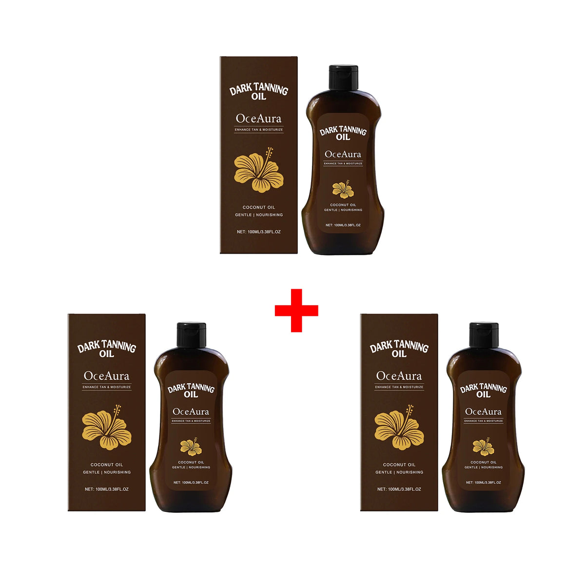 Coconut Oil Dark Tanning Oil Deep Bronze Tan and Moisturizing Skin for Beach Goers and Summer