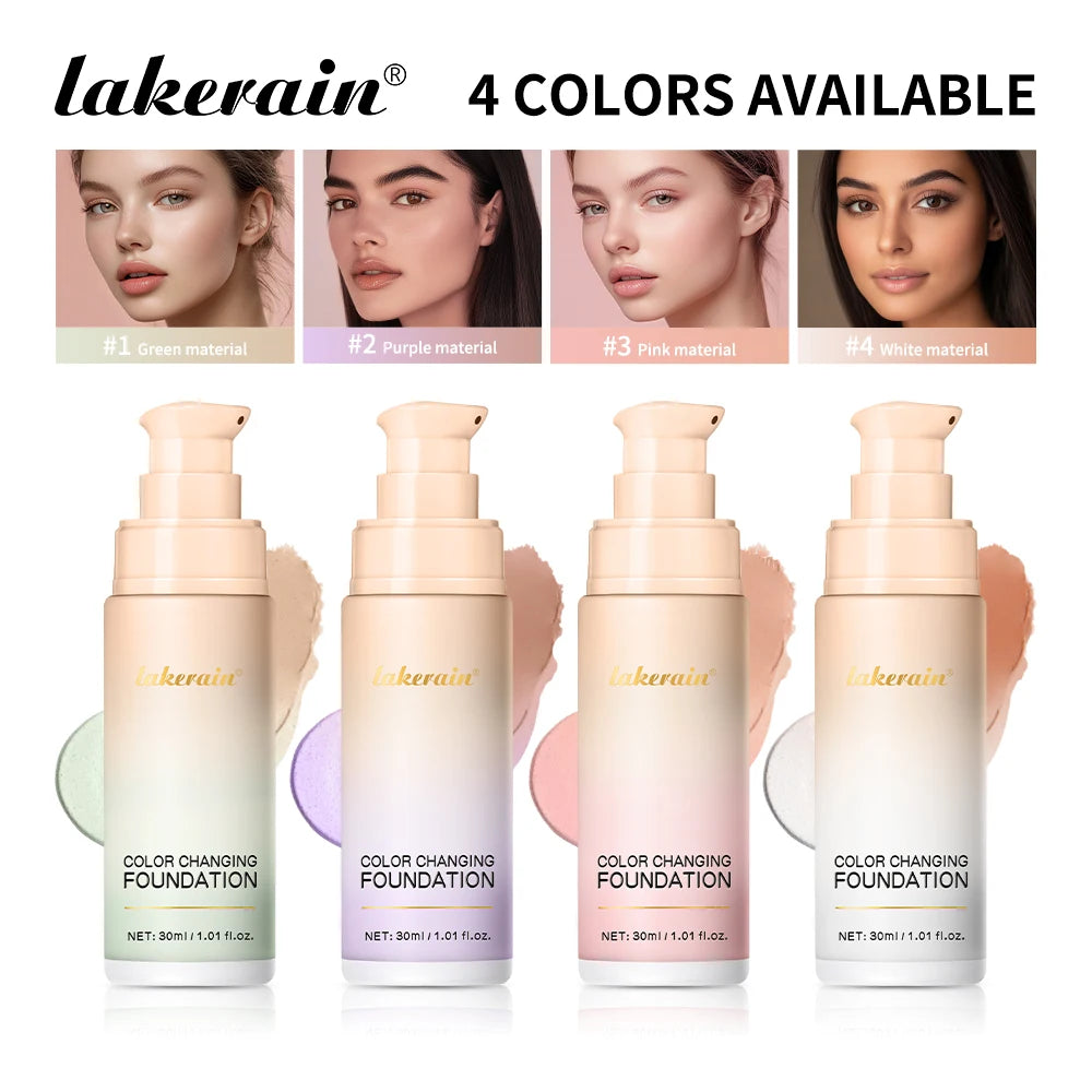 Color Changing Foundation Moisturizing Liquid Base for Women Daily Makeup