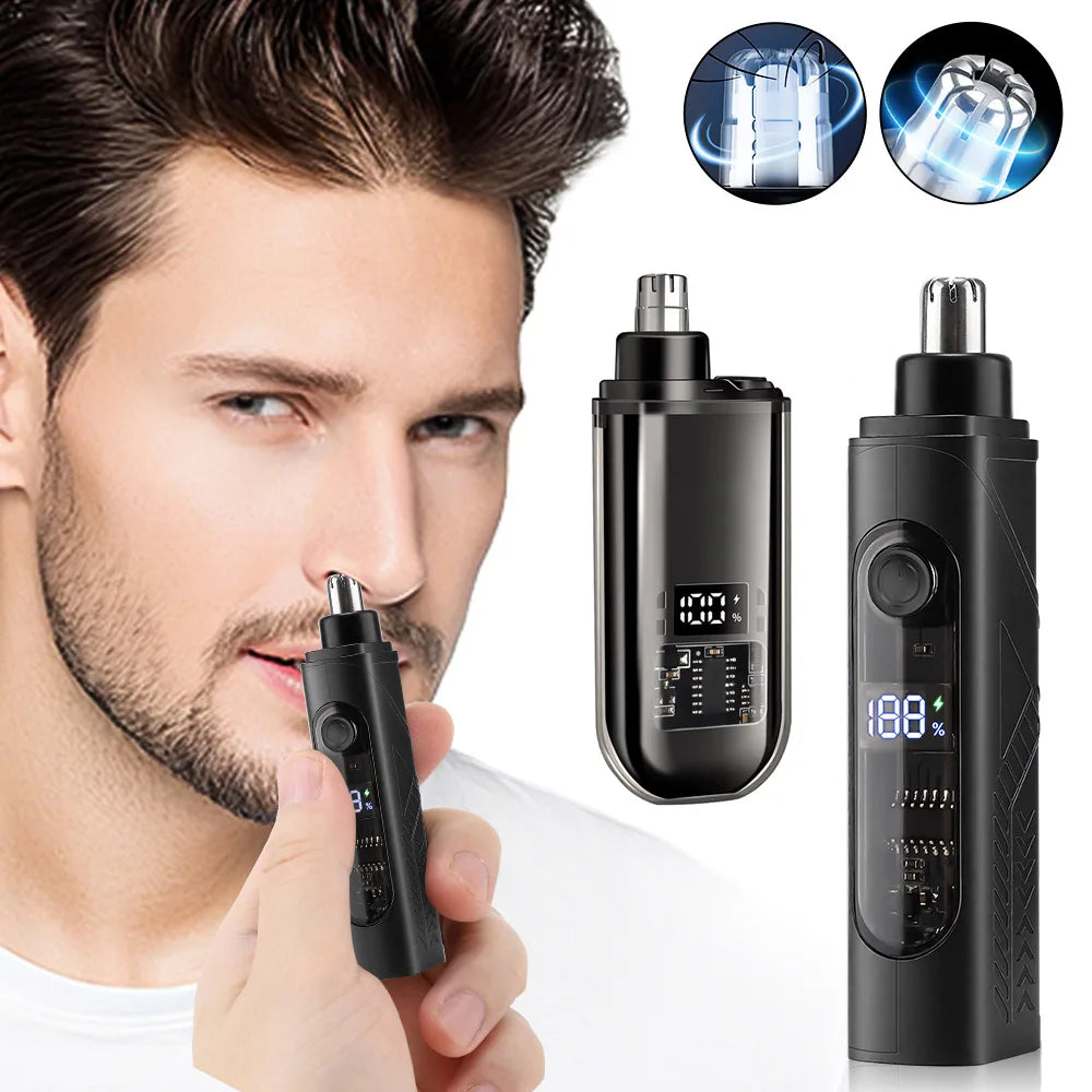 Electric Nose Hair Trimmer Painless Rechargeable Grooming Tool for Men and Women Daily Routine