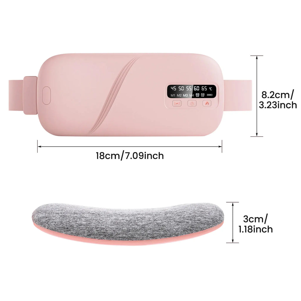 Menstrual Heating Pad Portable Vibration Massage Belt for Women at Home or Office