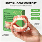 Soft Silicone Snap On Dentures Natural Fit Smile Teeth for Adults at Home Daily Use