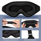 3D Sleep Mask Light Blocking Memory Foam Eye Cover for Travelers at Night