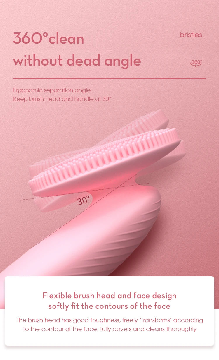 Electric Facial Cleansing Brush Sonic Vibration Scrubber for deep pore cleaning at home - 9