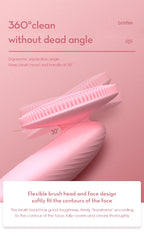 Electric Facial Cleansing Brush Sonic Vibration Scrubber for deep pore cleaning at home