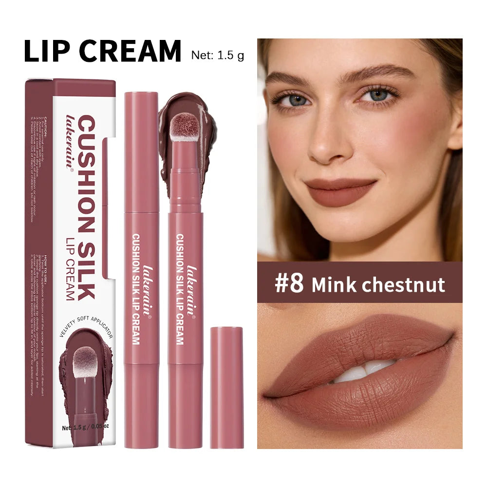 Air Cushion Lip Cream Waterproof Matte Lip and Blush for Daily Makeup and Travel