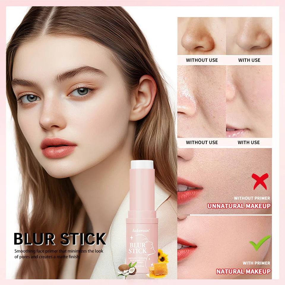 Blur Stick Face Primer Pore Minimizing Oil Control Makeup Base for Daily Use and Smooth Skin