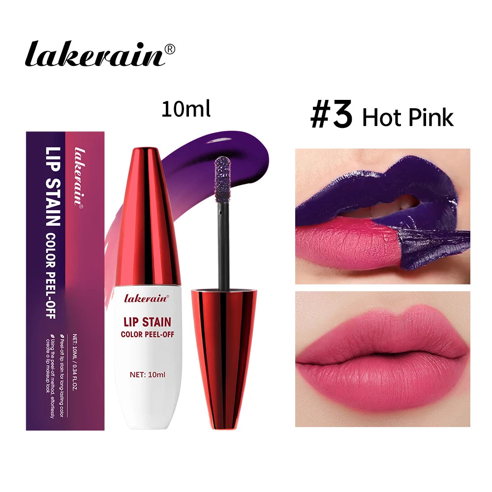 Peel Off Lip Stain Waterproof Matte Lipstick Long Lasting Tint for Women Daily Wear - 16