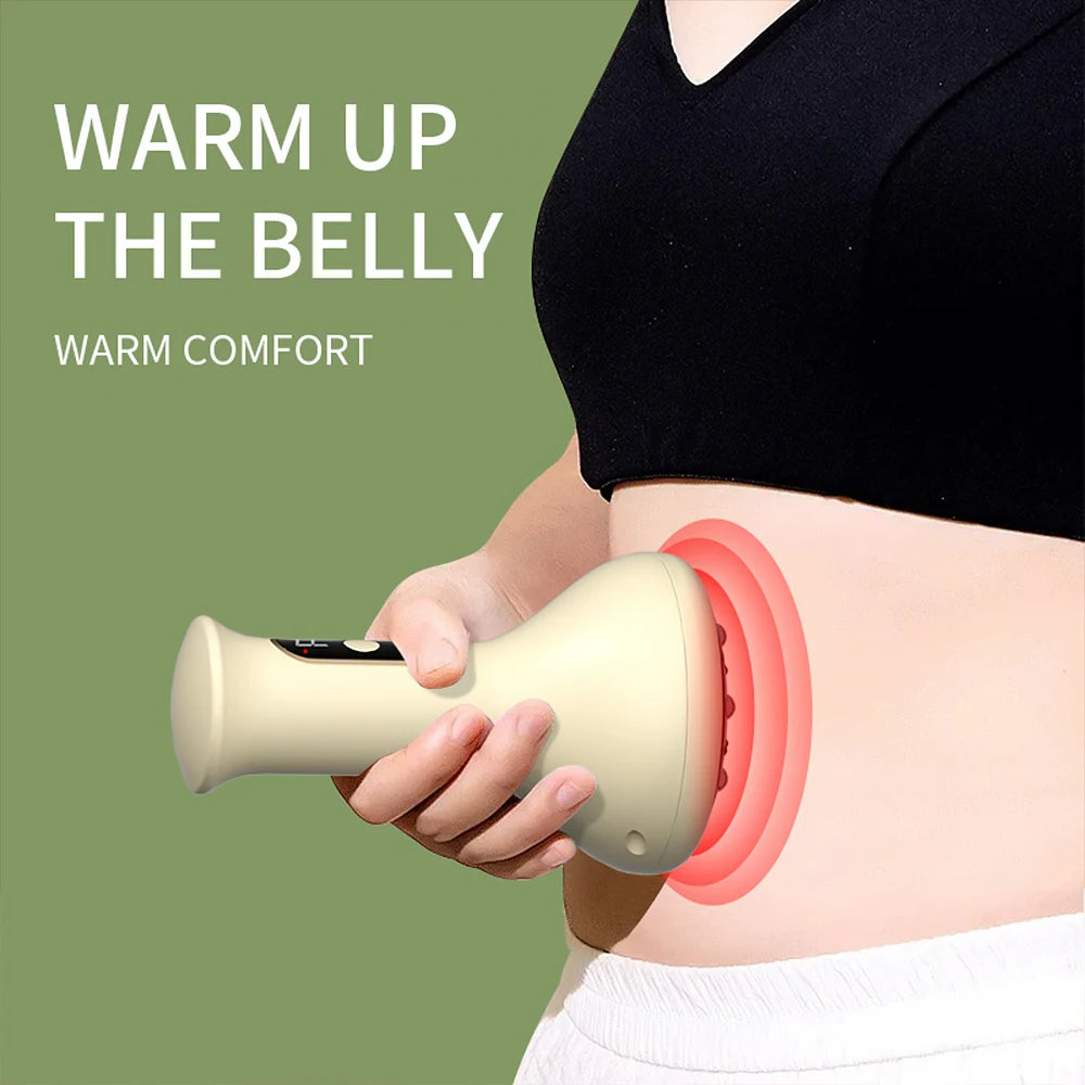 Electric Cupping Massager Scraping Tool Heated Meridian Device for Body Relaxation