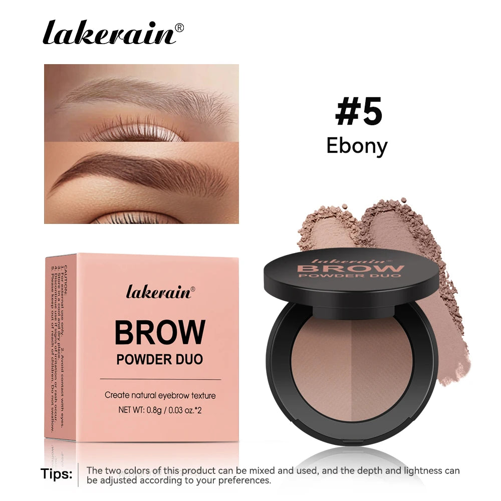 Brow Powder Duo Waterproof Contour Palette for Natural Eyebrow Definition and Face Makeup