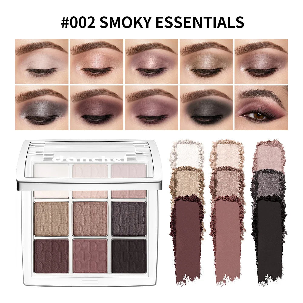 9 Shade Eyeshadow Palette Blendable Pigmented Makeup for Daily Looks and Professional Artistry