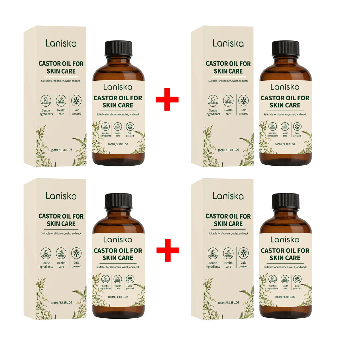 Cold Pressed Castor Oil Moisturizing Skin Elasticity Massage for Women Daily Body Care