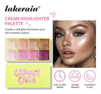 Cream Highlighter Palette Long Lasting Bronzer Blush for Professional Makeup Artists