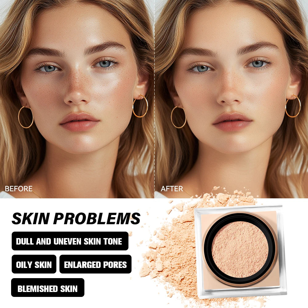 Loose Baking Setting Powder Oil Control Matte Finish for Women for Daily Makeup Routine