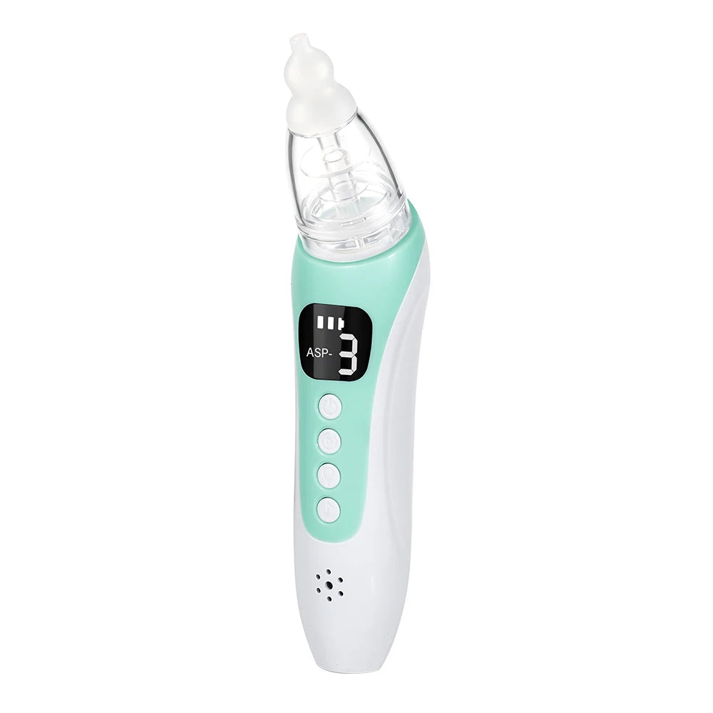 Electric Baby Nasal Aspirator Rechargeable Mucus Sucker for Newborns During Cold Congestion
