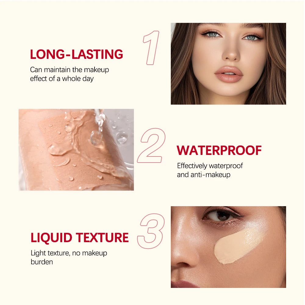 Liquid Foundation Matte Concealer Waterproof Base Makeup for Women Daily Beauty - 4