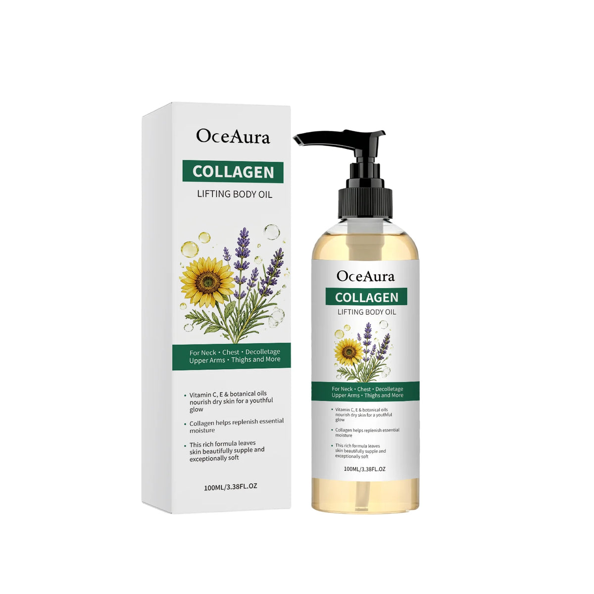 Collagen Body Oil Nourishing Hydration for Dry Skin Women and Men Daily Body Care Routine