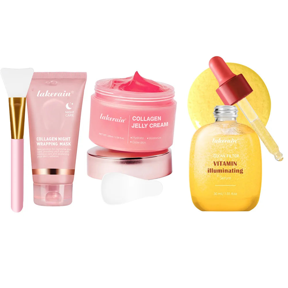 Collagen Night Wrapping Mask Hydrating Firming Peel Off Mask for Women during Bedtime Routine