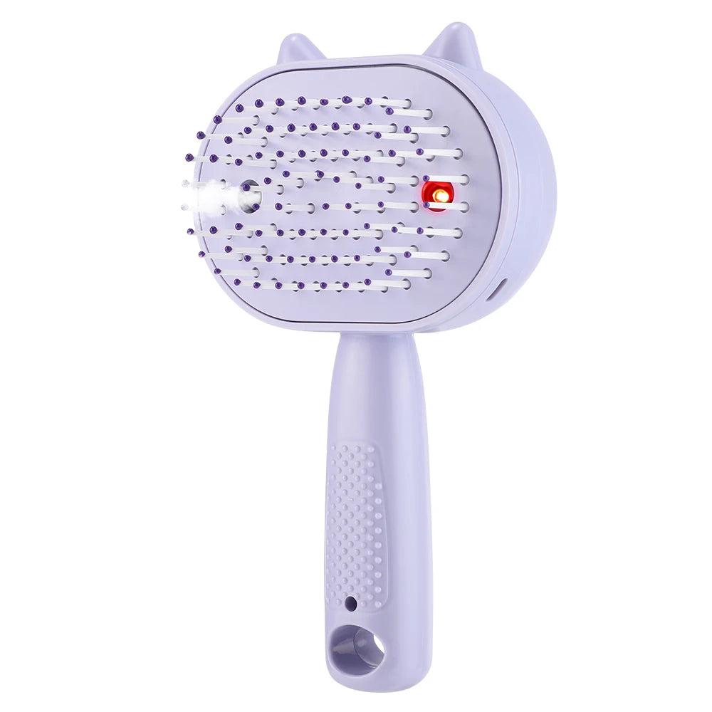 Electric Mist Spray Comb Scalp Massager LED Hair Brush for Home and Travel
