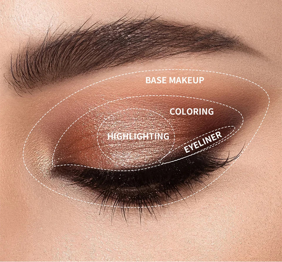 9 Shade Eyeshadow Palette Blendable Pigmented Makeup for Daily Looks and Professional Artistry
