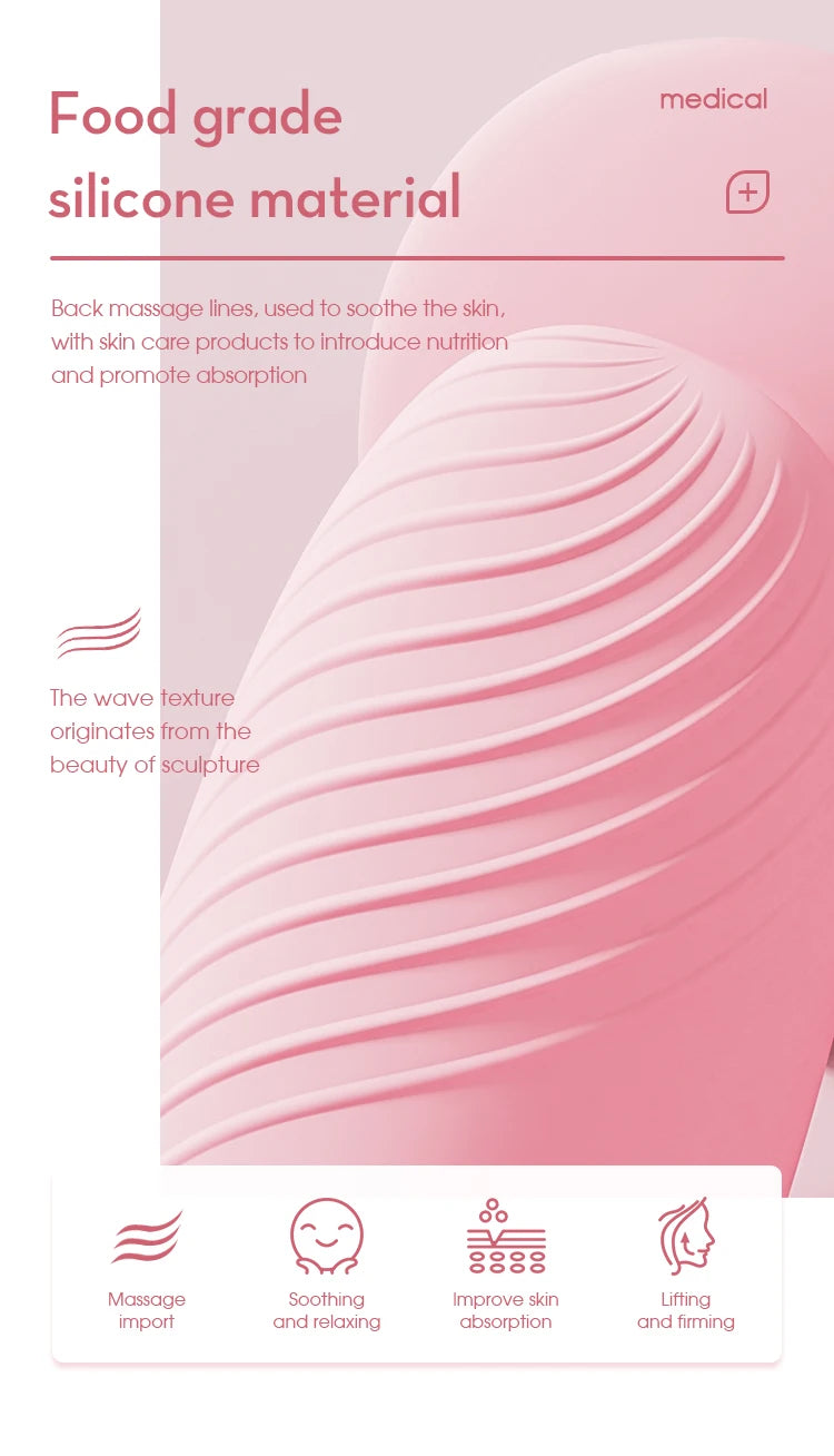 Electric Facial Cleansing Brush Sonic Vibration Scrubber for deep pore cleaning at home