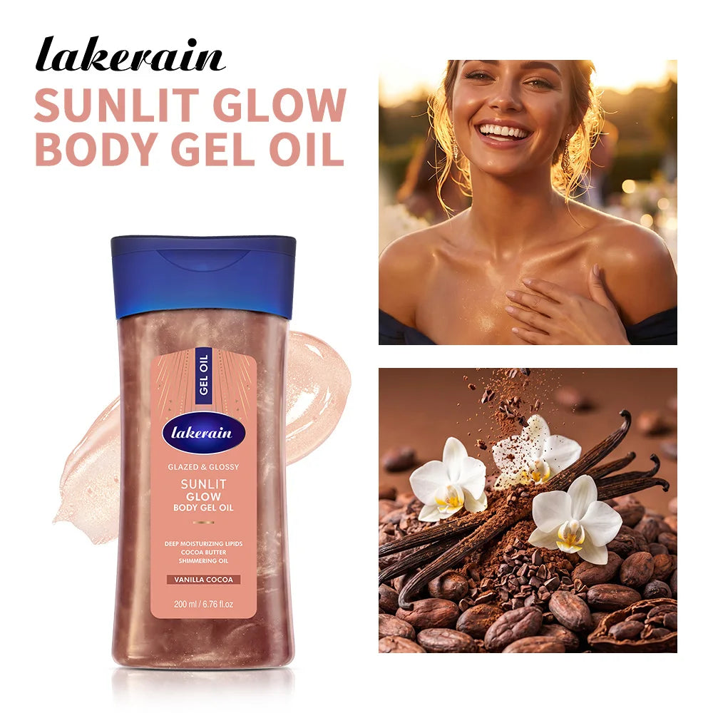 Cocoa Body Oil Gel Moisturizing Hydration for Dry Skin and Radiant Glowing Body Skincare