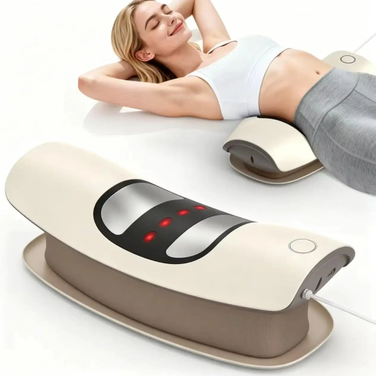 Lumbar Traction Device Waist Massager Spine Support for Back Pain at Home Office
