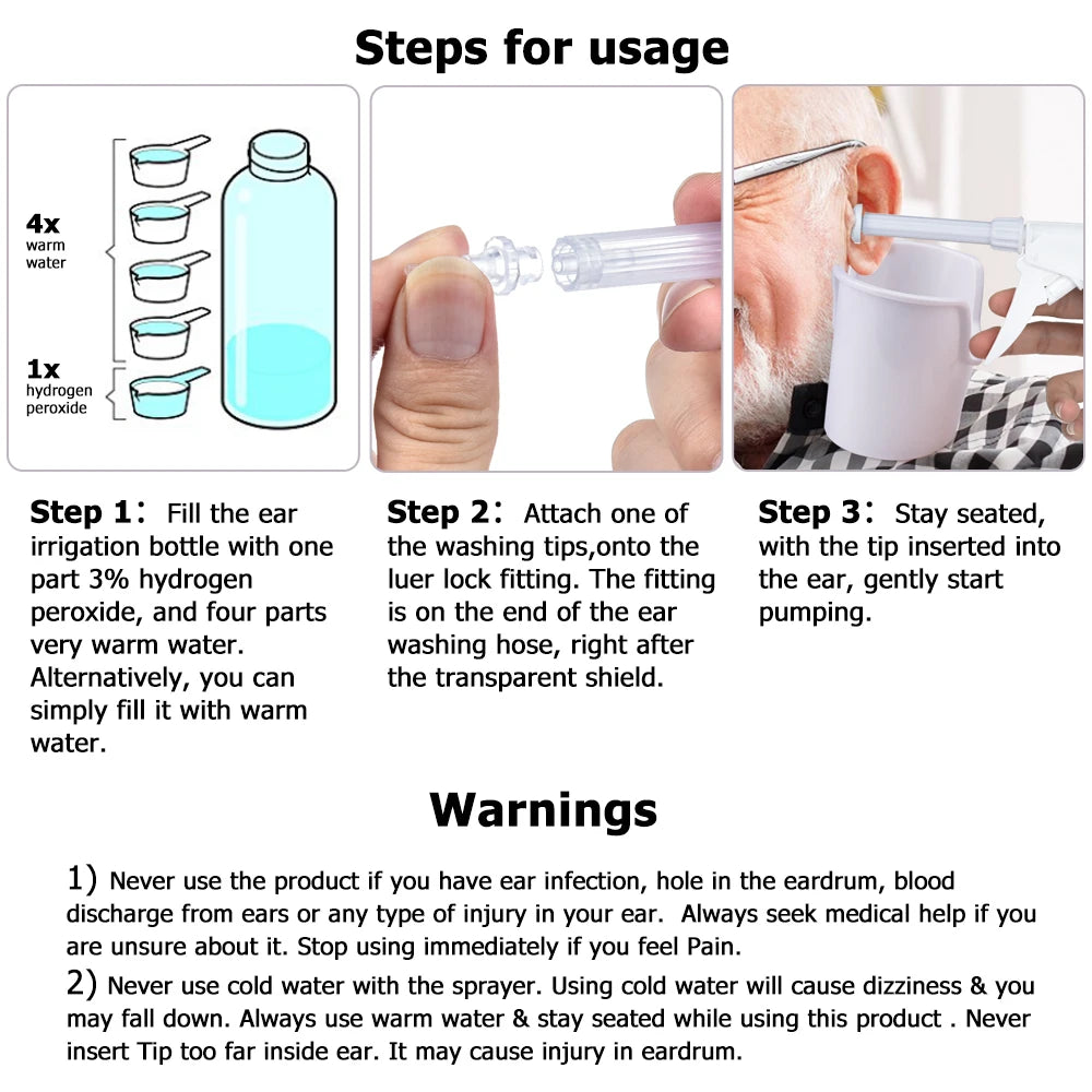 Electric Ear Wax Removal Kit Professional Irrigation System for Adults and Kids at Home - 25