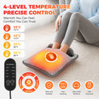 Electric Foot Warmer with 4 Heat Settings and Timer for Office and Home Use