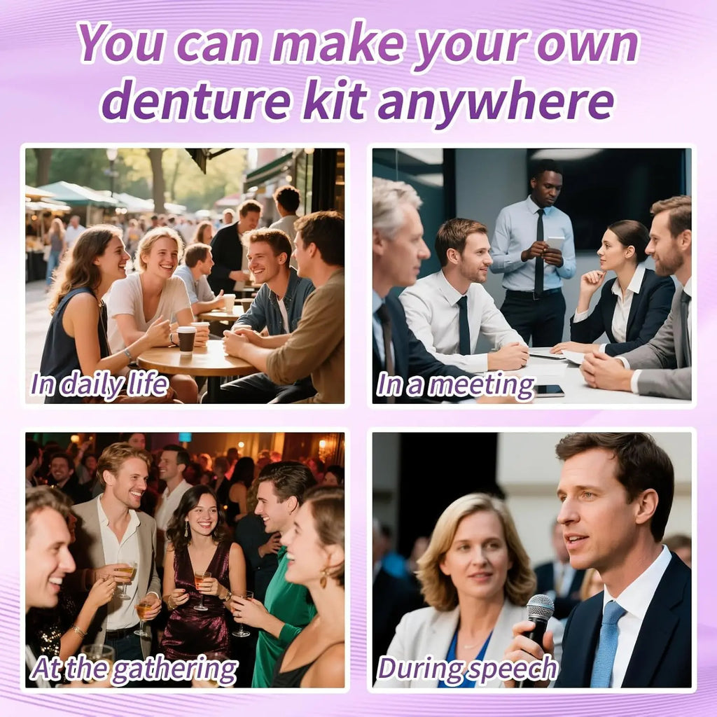 Cosmetic Dentures Lifelike False Teeth Silicone Smile Beauty for Adults at Home Daily Use