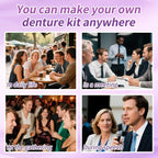 Cosmetic Dentures Lifelike False Teeth Silicone Smile Beauty for Adults at Home Daily Use