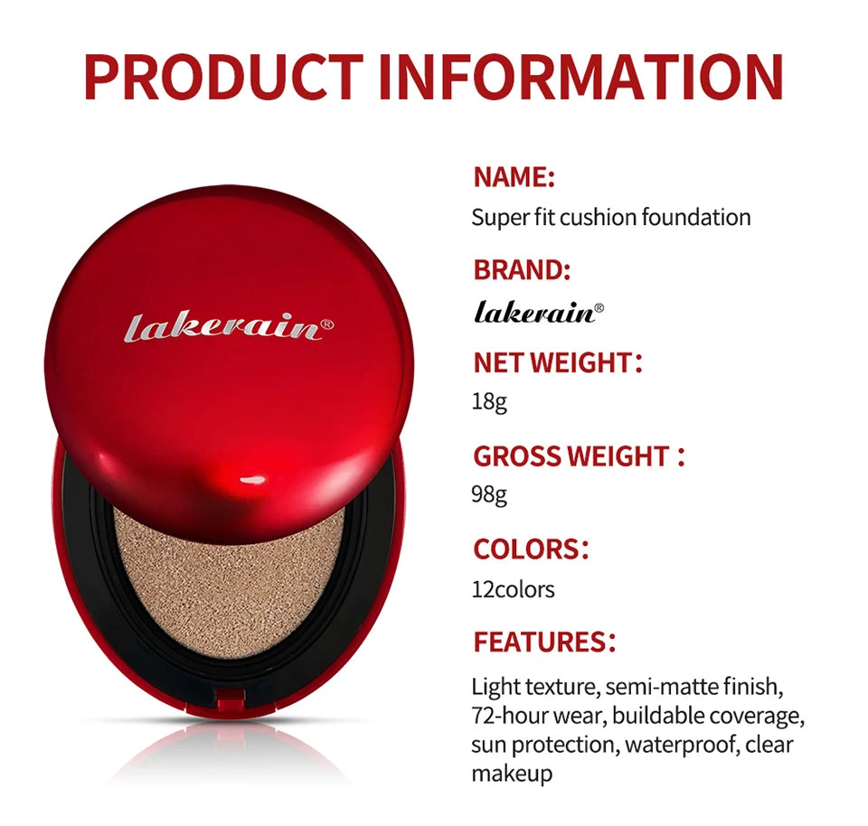 Cushion Foundation Long Lasting Coverage and Sun Protection for Daily Face Makeup - 15