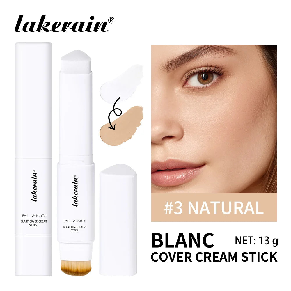 Color Changing Foundation Stick Buildable Coverage Natural Look for Daily Makeup Routine