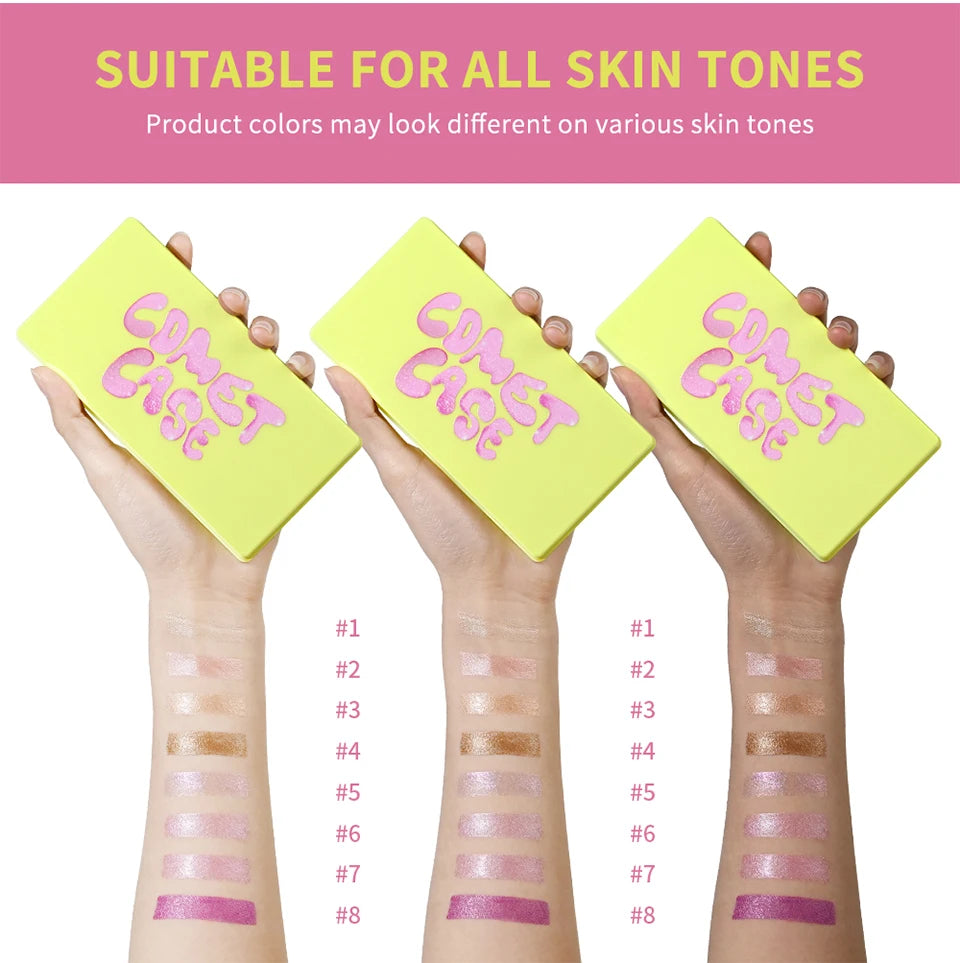 Cream Highlighter Palette Long Lasting Bronzer Blush for Professional Makeup Artists