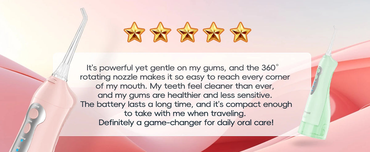 Portable Electric Water Flosser Rechargeable Oral Irrigator for Teeth Cleaning at Home