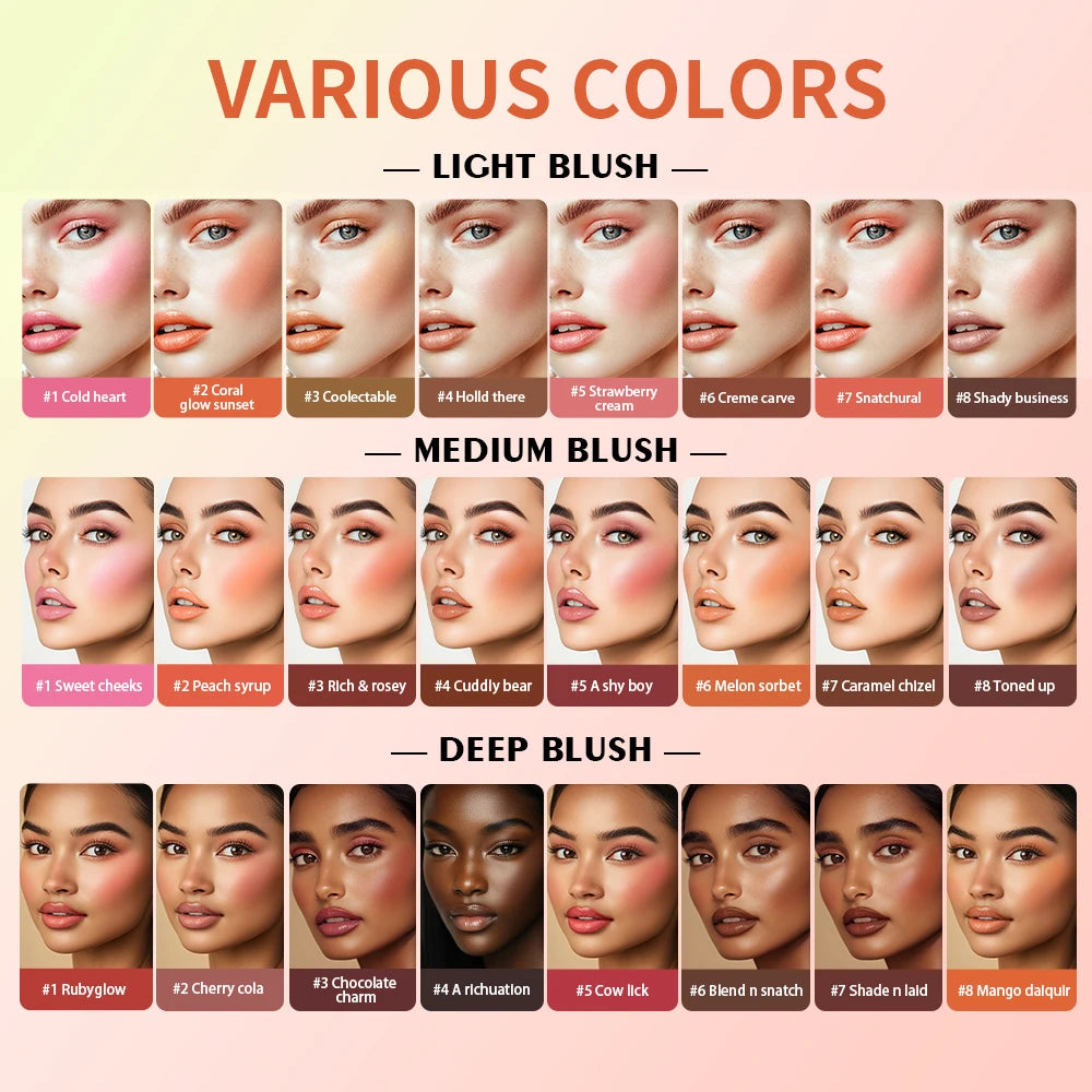 Cream Highlighter Palette Long Lasting Bronzer Blush for Professional Makeup Artists