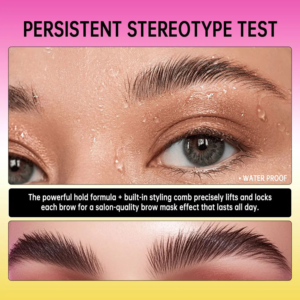 Brow Lamination Gel Waterproof Strong Hold Eyebrow Glue for Daily Shaping and Makeup Styling