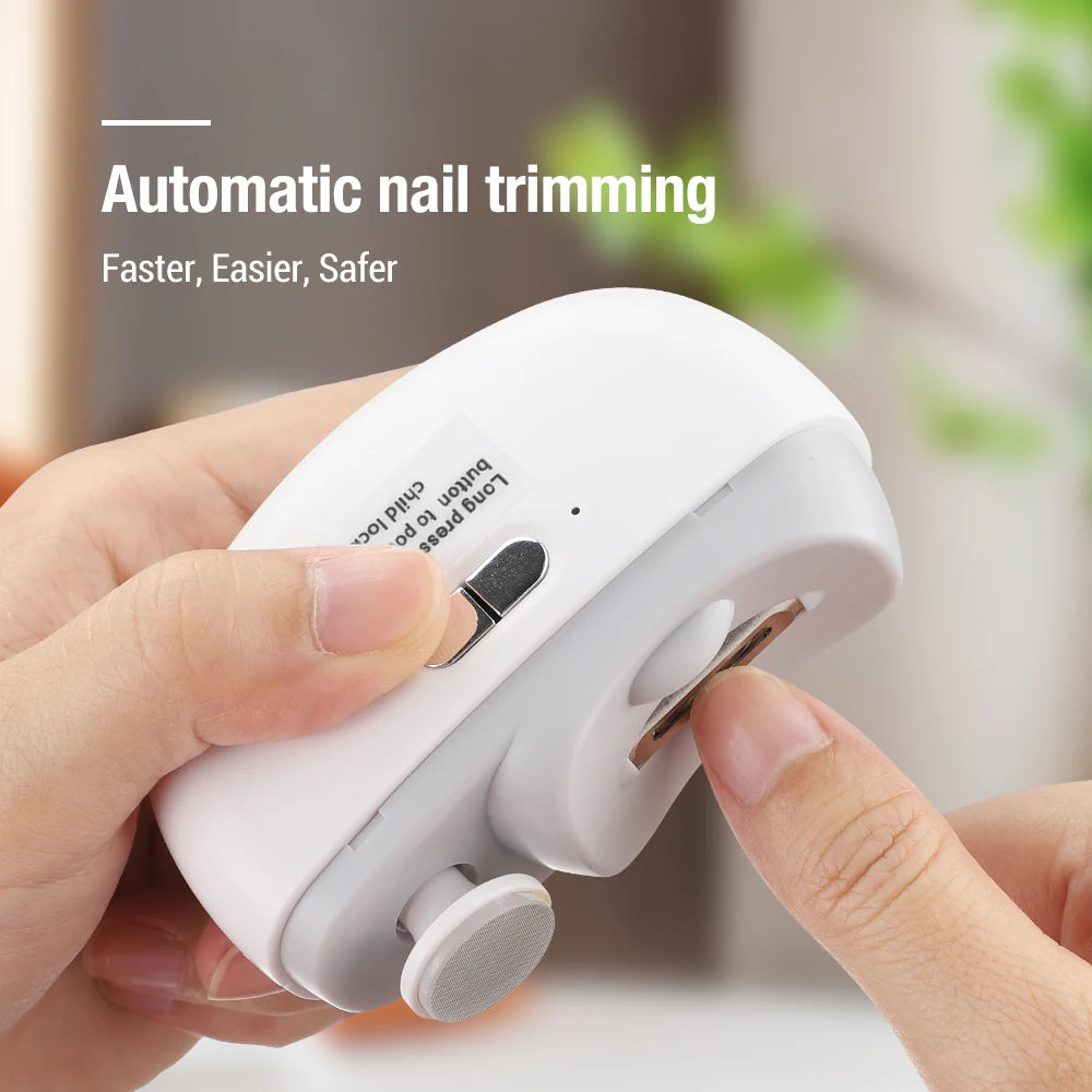 Electric Nail Clipper Automatic Trimmer with Light for Kids and Elderly at Home or Traveling