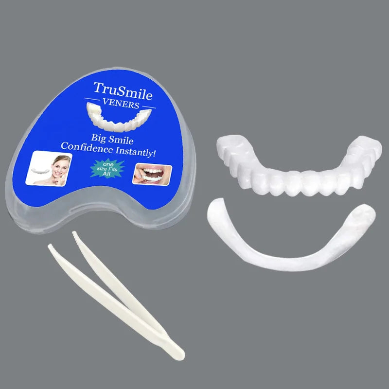 Veneer Snap on Teeth Kit Temporary Whitening Replacement for Men and Women Smile Enhancement - 1
