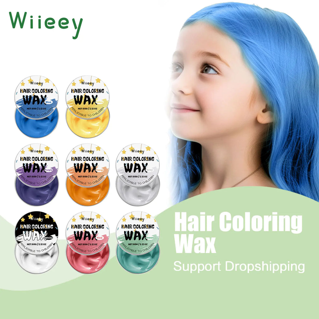 Temporary Hair Color Wax Vibrant Styling Paint for Kids Parties and Daily Fun Styling