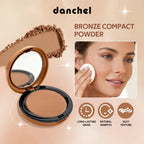 Bronze Compact Powder Oil Control Matte Finish for All Skin Types Daily Makeup Routine