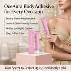 Body Adhesive for Clothing Sweatproof Invisible Hold for Daily Wear and Special Occasions