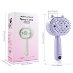 Electric Mist Spray Comb Scalp Massager LED Hair Brush for Home and Travel